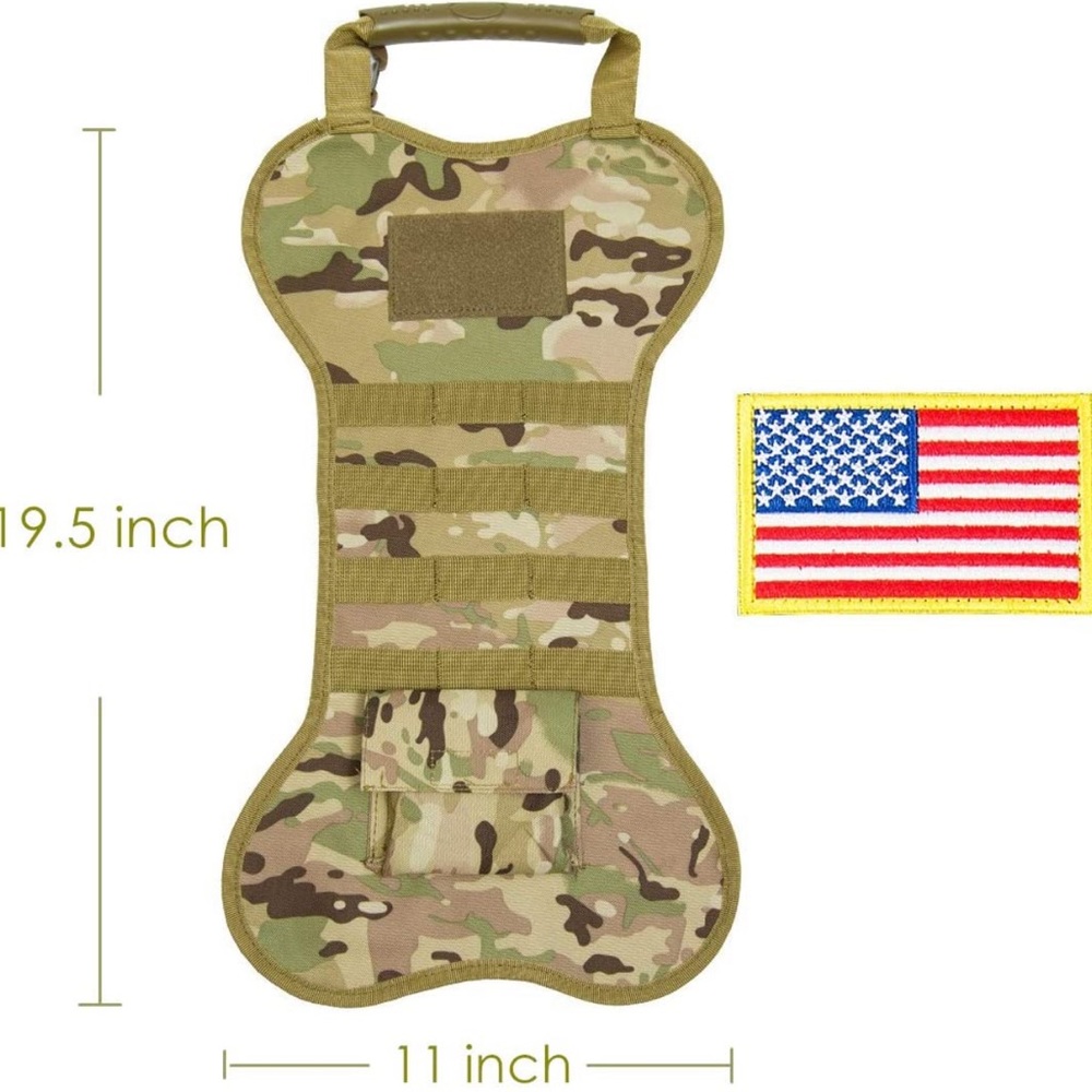 Speed Track *NEW* Pet Tactical Dog Bone Shaped Camo Christmas Stocking - Picture 4 of 13